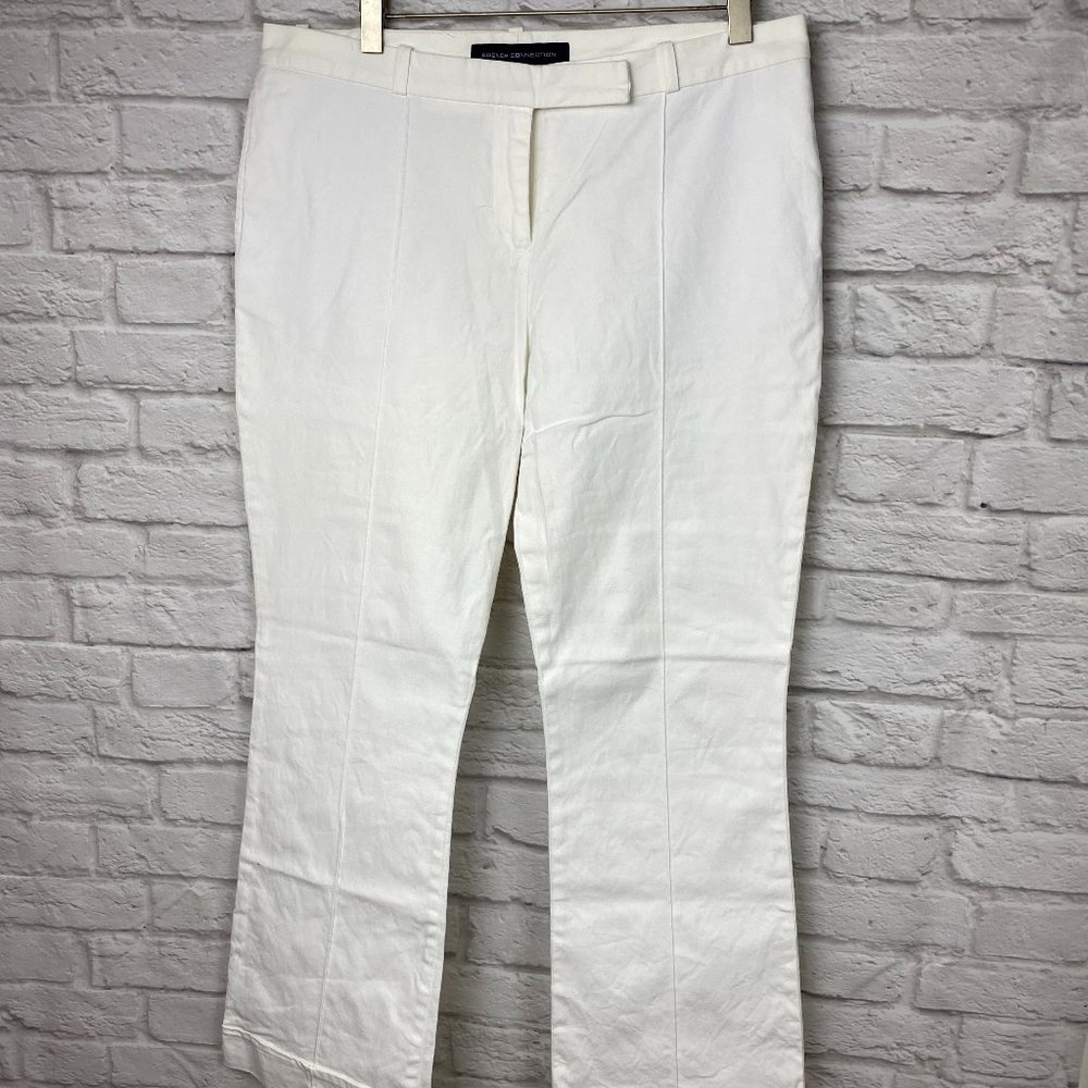 French Connection crisp white trousers